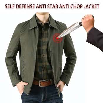 Chaqueta de seguridad anticorte para autodefensa, protección de cuerpo completo, Flexible, oculta, policía del FBI, Retro, 2025