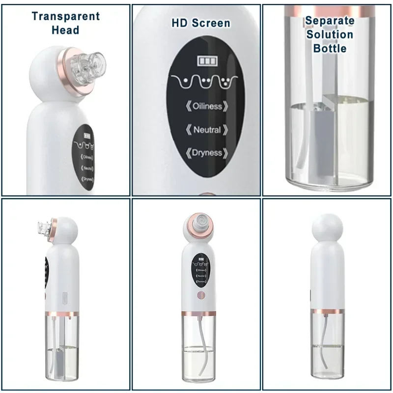 Nowy Elektryczny Odkurzacz do Wągrów, Mały Pompka do Czyszczenia Twarzy i Nosa z Funkcją Wodnej Pętli, Usuwanie Porów, Trądziku i Pryszczy