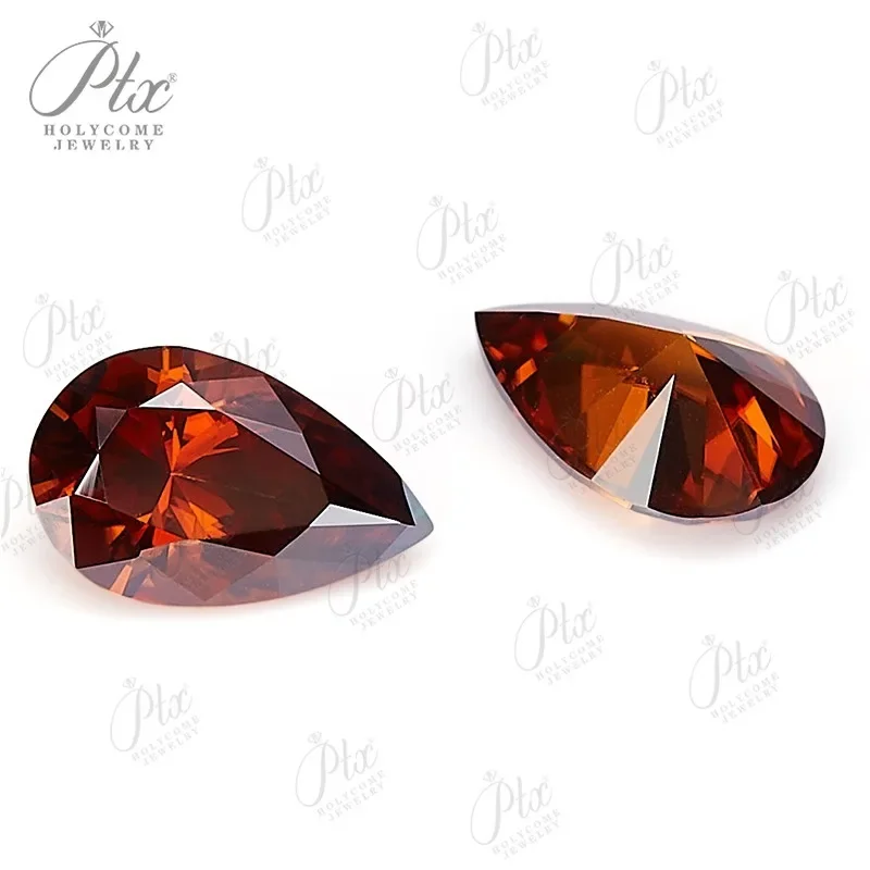 Laborgezüchteter Diamant mit GRA-Zertifikat Moissanit-Edelstein Rosa Regenbogen Grüner Granat Birnenförmiger Schliff VVS1 Charms für Schmuckherstellung – Detail 5