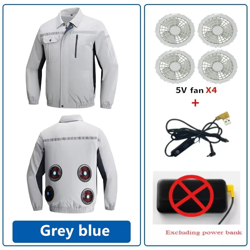 New Air Conditioning Clothes Fan Clothes Cooling Work Clothes Cooling Men'S Women'S Summer Sun Protection Clothes Outerwear