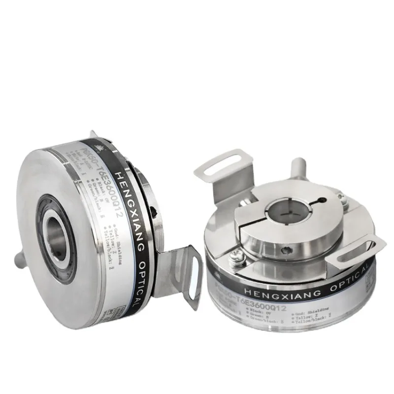 PGK50 stainless steel incremental optical hollow shaft encoder L-inear 5000ppr U-VW signal IP67 spring plate installation