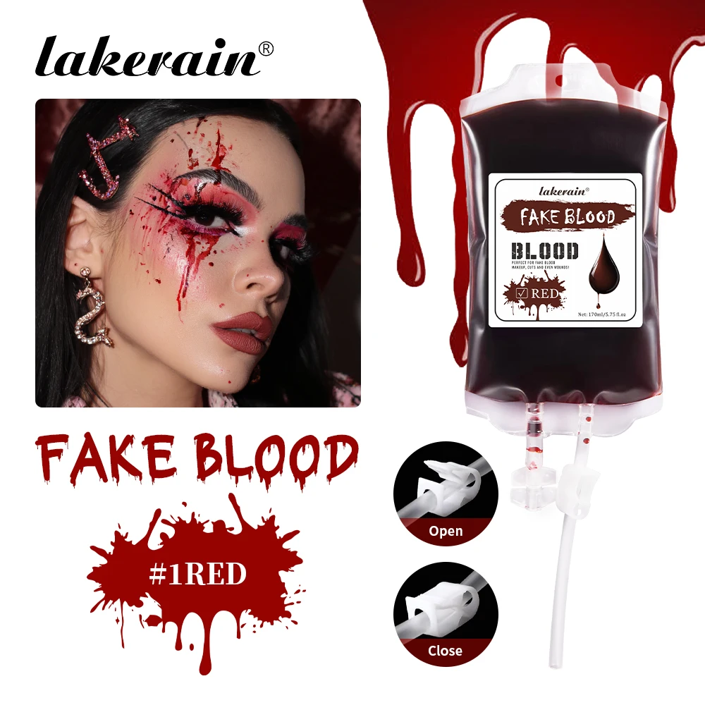 

170ML Fake Blood Large Capacity Halloween Ultra-realistic Fake Blood Cosmetics Safe Non-Toxic Cosplay Party Decoration