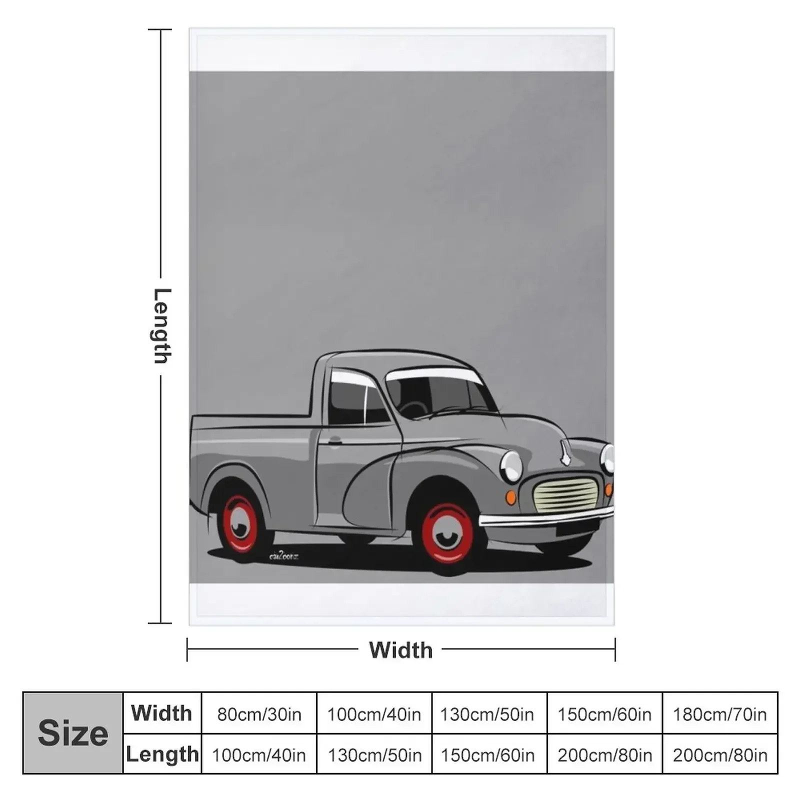 Morris Minor 1000 pick-up grey Throw Blanket Quilt Luxury Brand Blankets