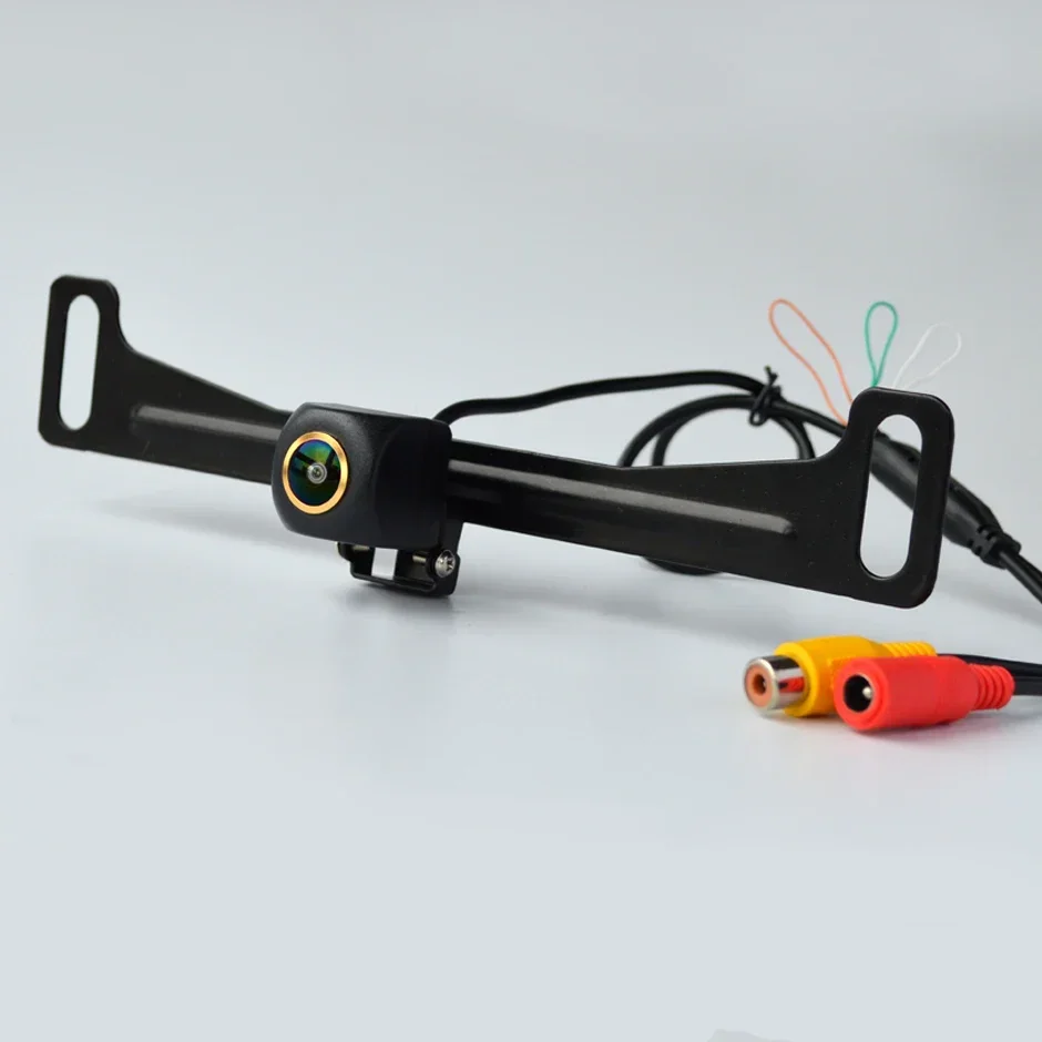 QXNY HD Rear View Cam American License Plate Bracket-Mounted Backup Camera AHD 720P or 1080P Reverse Parking for Car Vehicle