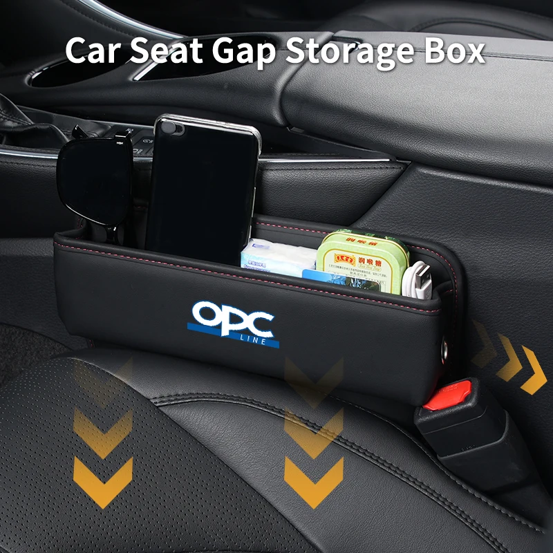 Car Seat Gap Storage Box PU Leather Multifunctional Organizer  For Opel Corsa Astra Insignia Vectra Zafira Antara Ampera
