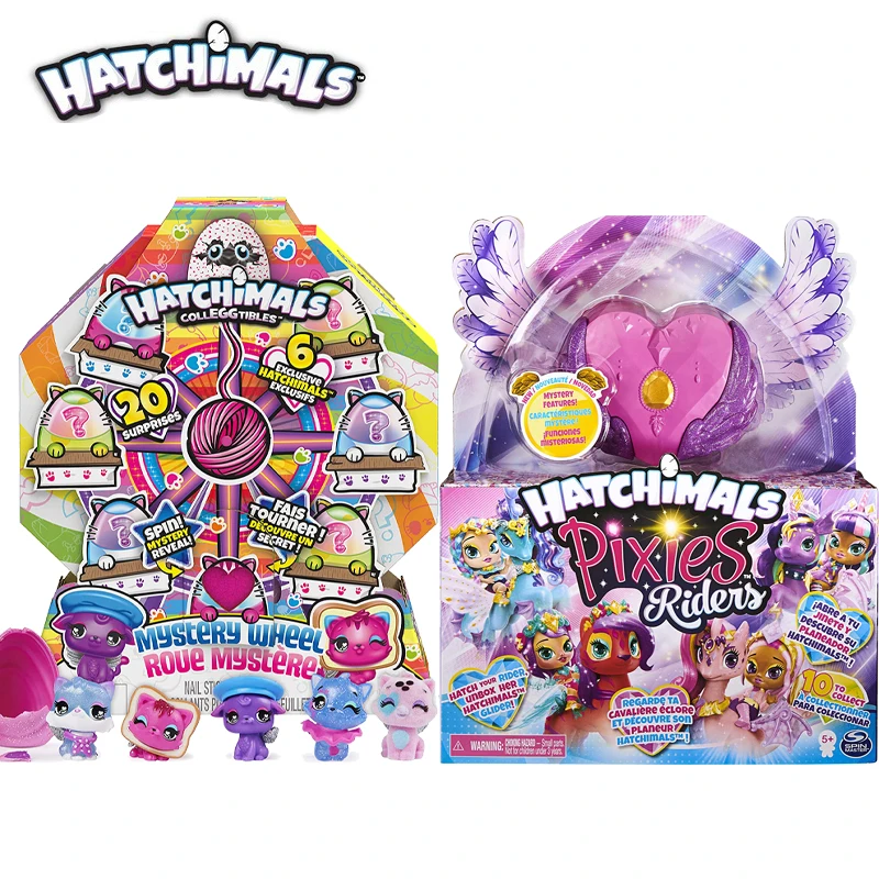 Original Hatchimals CollEGGtibles Mystery Wheel Puppy Party Cat Crazy Hatchimals Pixies Riders Dolls Sets for Girls Children Toy