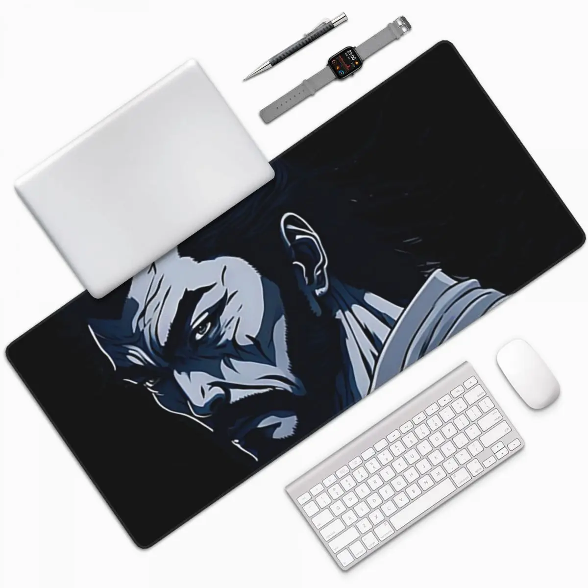 Miyamoto Musashi Manga Large Mouse Pad Computer Keyboard Mouse Mat Gamer PC Laptop Desk Mat Office Accessories Table Mats