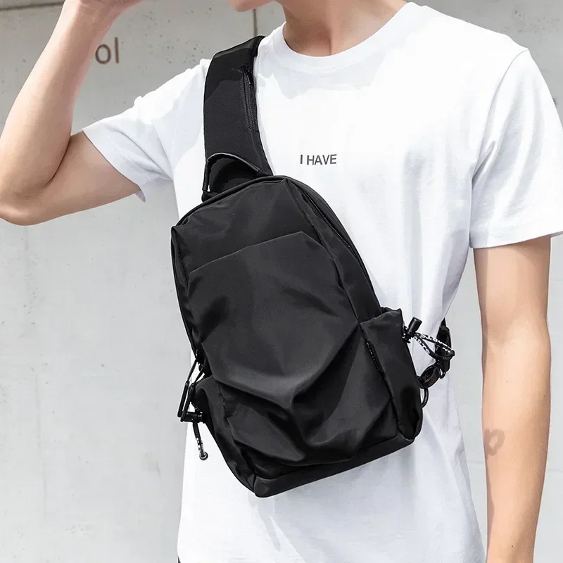 Casual Men's Chest Bag Simple Design Crossbody Shoulder Bags Men Multifunctional Chest Bag Men Pack Single Sling Bag Handbags