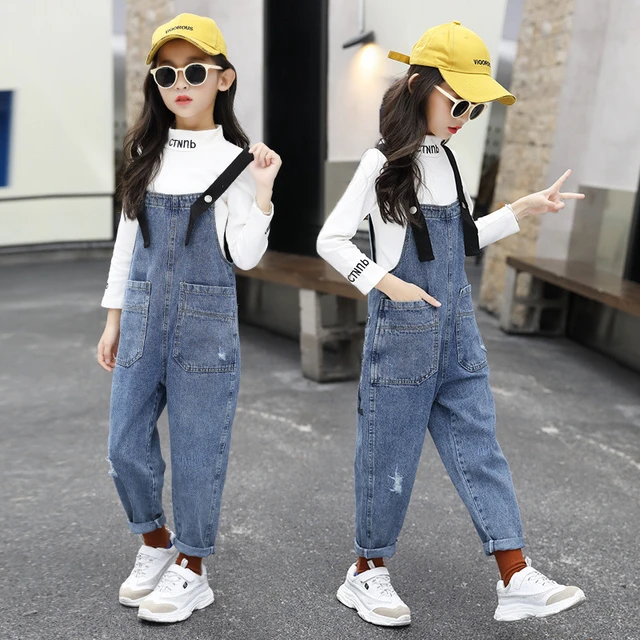 Jeans overalls for girls best sale