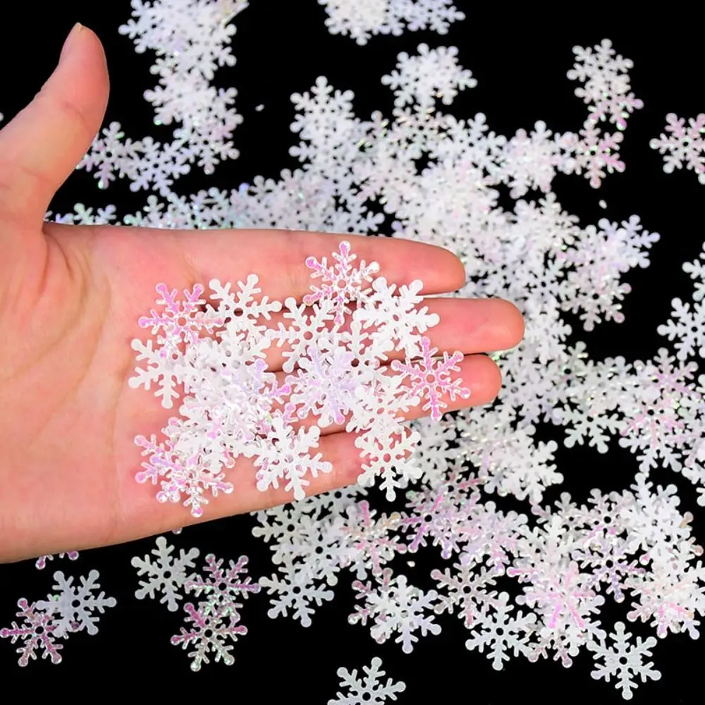 Multi-color Christmas Snowflakes Confetti Glitter DIY Artificial Snowflakes 1.5cm/2cm/3cm Snowflake Sequins Wedding