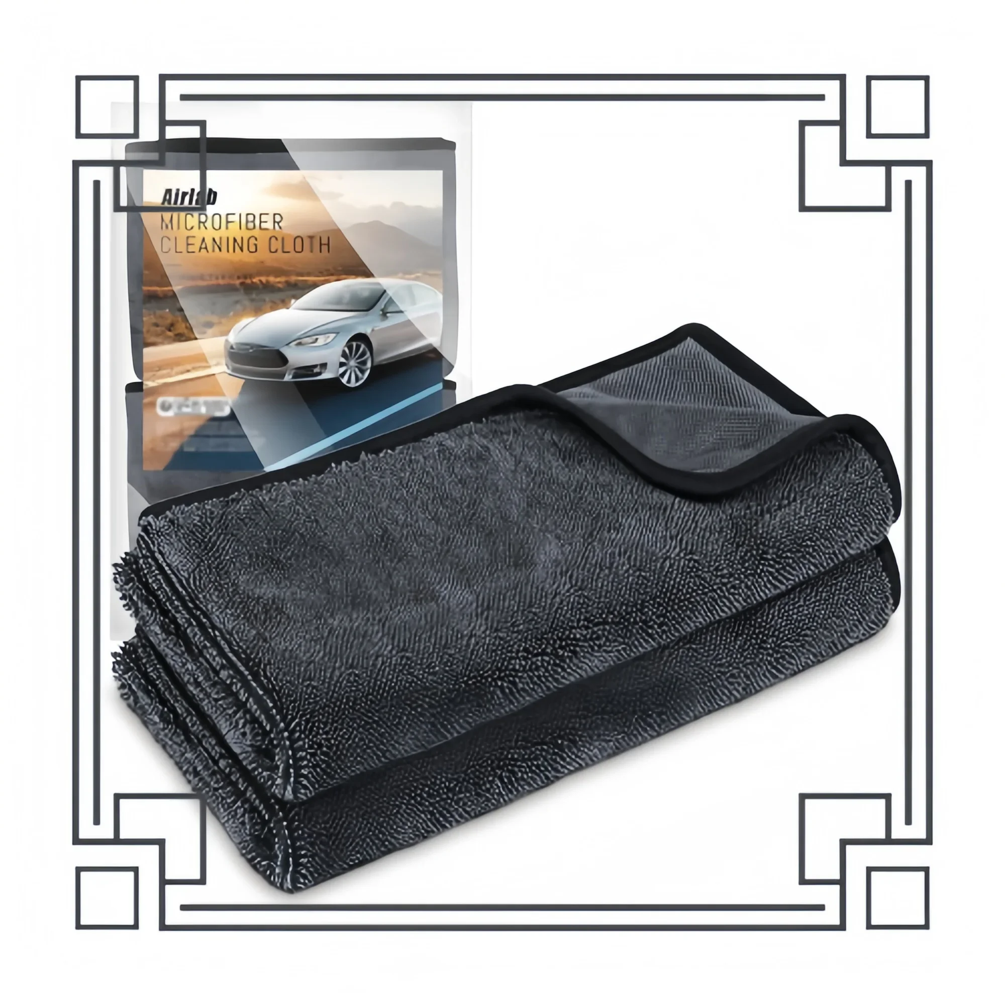 XL 35x24 "600GSM منشفة من الألياف الدقيقة - فائقة الامتصاص وخالية من الوبر لغسيل السيارات وتجفيف التفاصيل #1