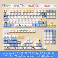 PBT thermal sublimation keycap cute adaptation 60/68/75/100%attack shark ajazz aula mechanical keyboard keycaps