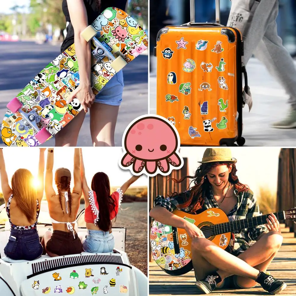 ملصقات مجموعة صغيرة لطيفة ، السلاحف ، البطريق ، النمر ، الفيل ، نمط الشارات ، سهلة الاستخدام ، المضادة -- يتلاشى ، مزيج ، مباراة ، 4 سنتيمتر ، 100 قطعة