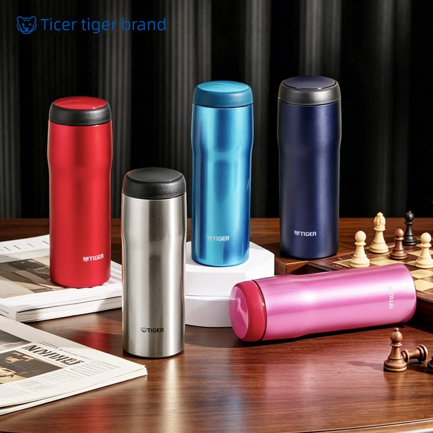 TIGER MJA‑B Series 480ml Stainless Steel Insulated Tumbler Vacuum Water Container Screw‑Lid Design For Business Trip Daily Use