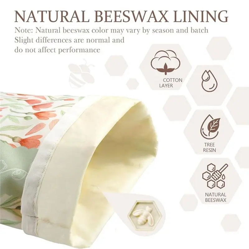 WORTHOWN-Reusable Beeswax Sourdough Bread Bags For Homemade Bread, 2 Packs XL Reusable Organic Beeswax Linen Cotton