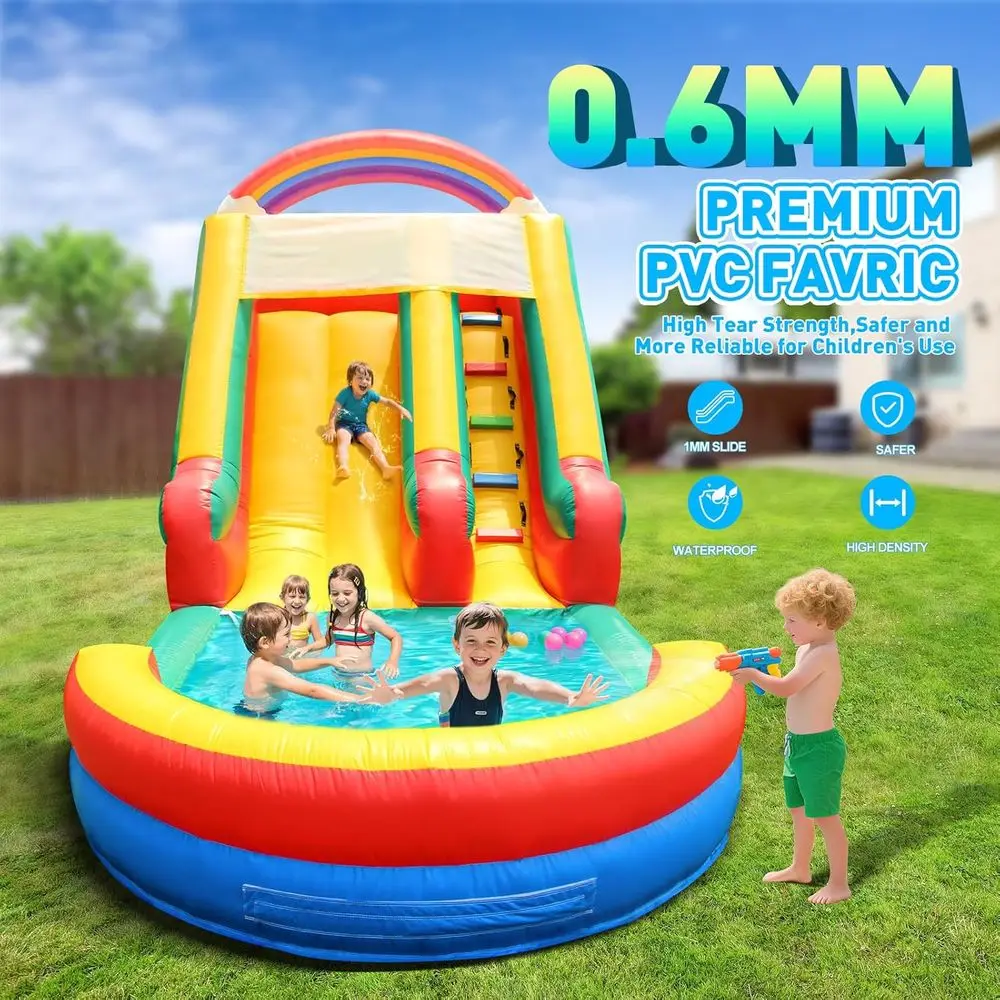 Scivolo d'acqua di grado commerciale Iatable 21x12x9FT con piscina e soffiatore d'aria per adulti, casa di rimbalzo grande in PVC 100% premium con scivolo