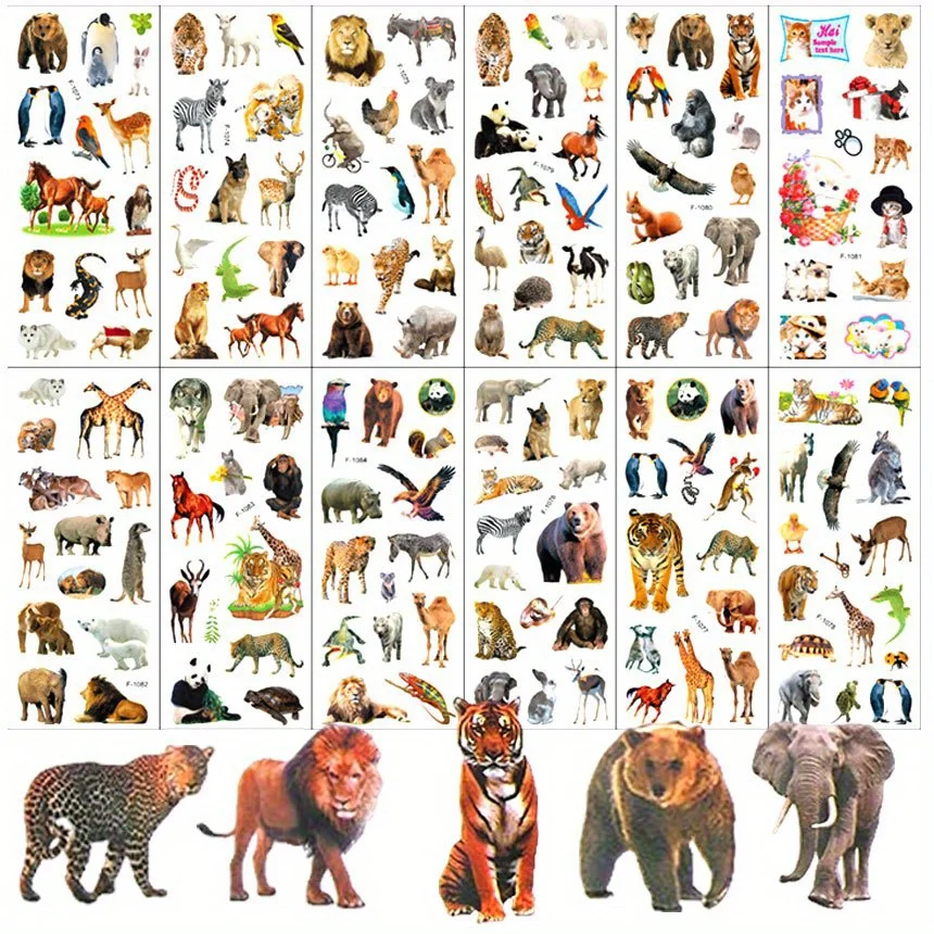 10pcs Realistic Animal Bubble Stickers | Multi-Surface Decor for Laptop, Phone & Scrapbook ZSY