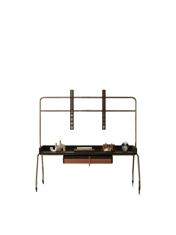 Retro vertical TV stand universal simple living room stainless steel TV mobile bracket floor