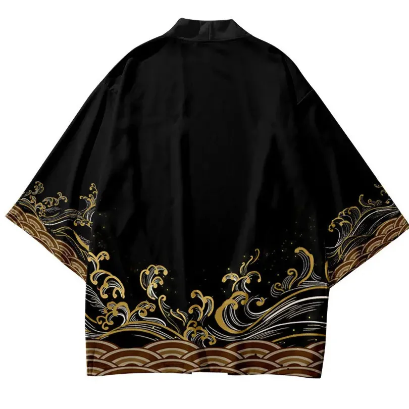 الرجال النساء انمي ياباني كيمونو هاوري رداء حجم كبير الملابس