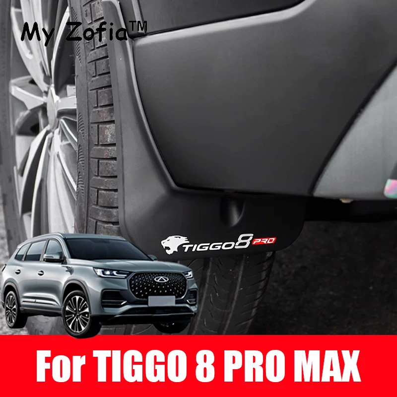 

For CHERY TIGGO 8 Pro Max 2023 2024 2025 Car Mudguards Plastic Fender Cover Flares Splash Guard Cover Auto Mud Flaps Accessori