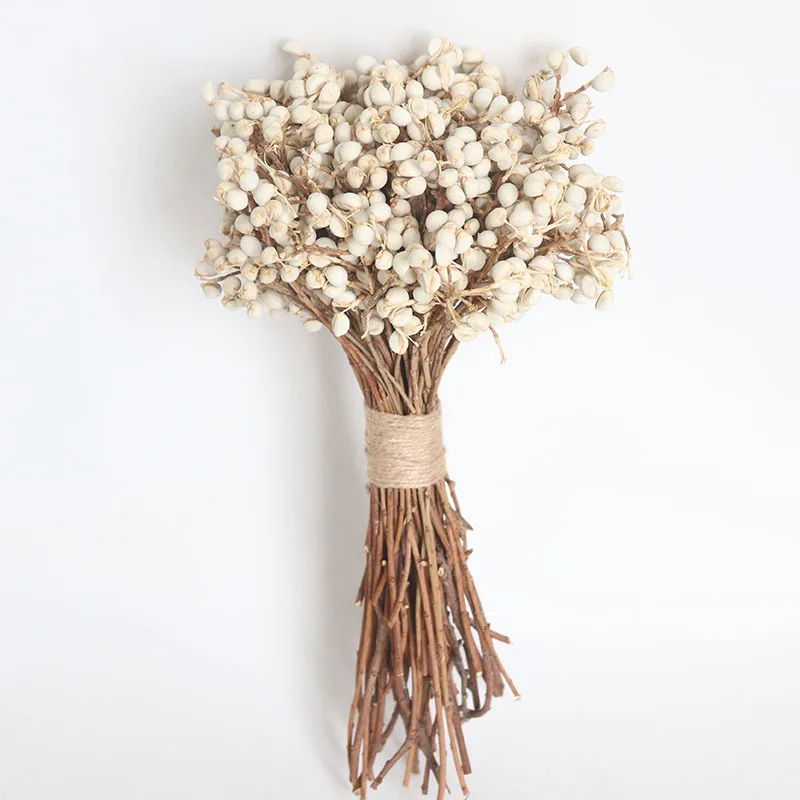 

About 30g/10~25CM Decorative Real Mini Fruit,Natural Dried Small Flower Bouquet White Fruits For Home Decor,Weddinng Decorations