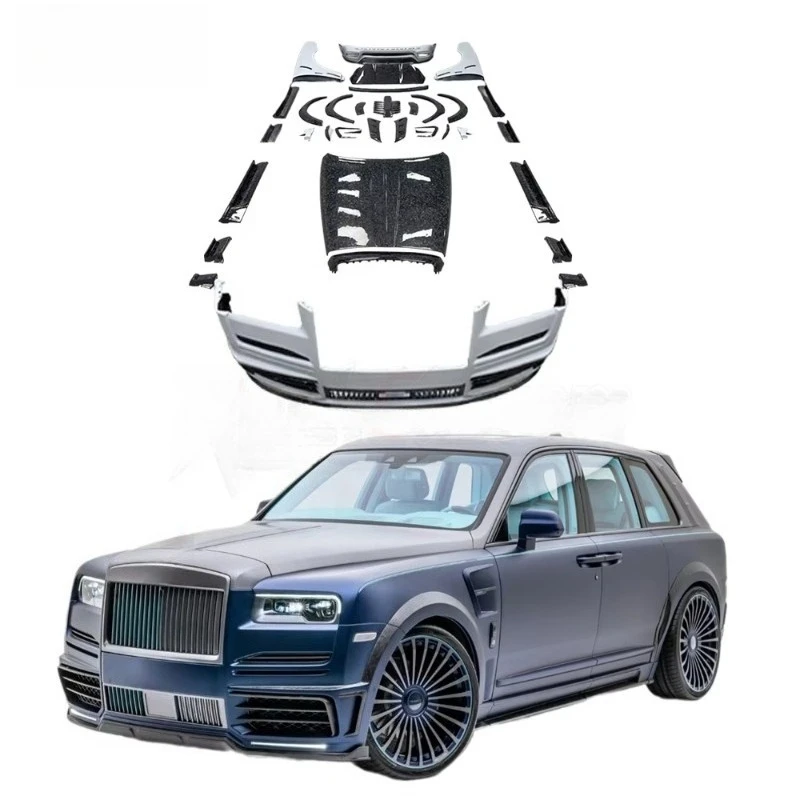 For Rolls MSY Style Dry Carbon Fiber Body Kit Front Bumper Side Skirts Rear Diffuser Spoiler OEM Fitment Parts