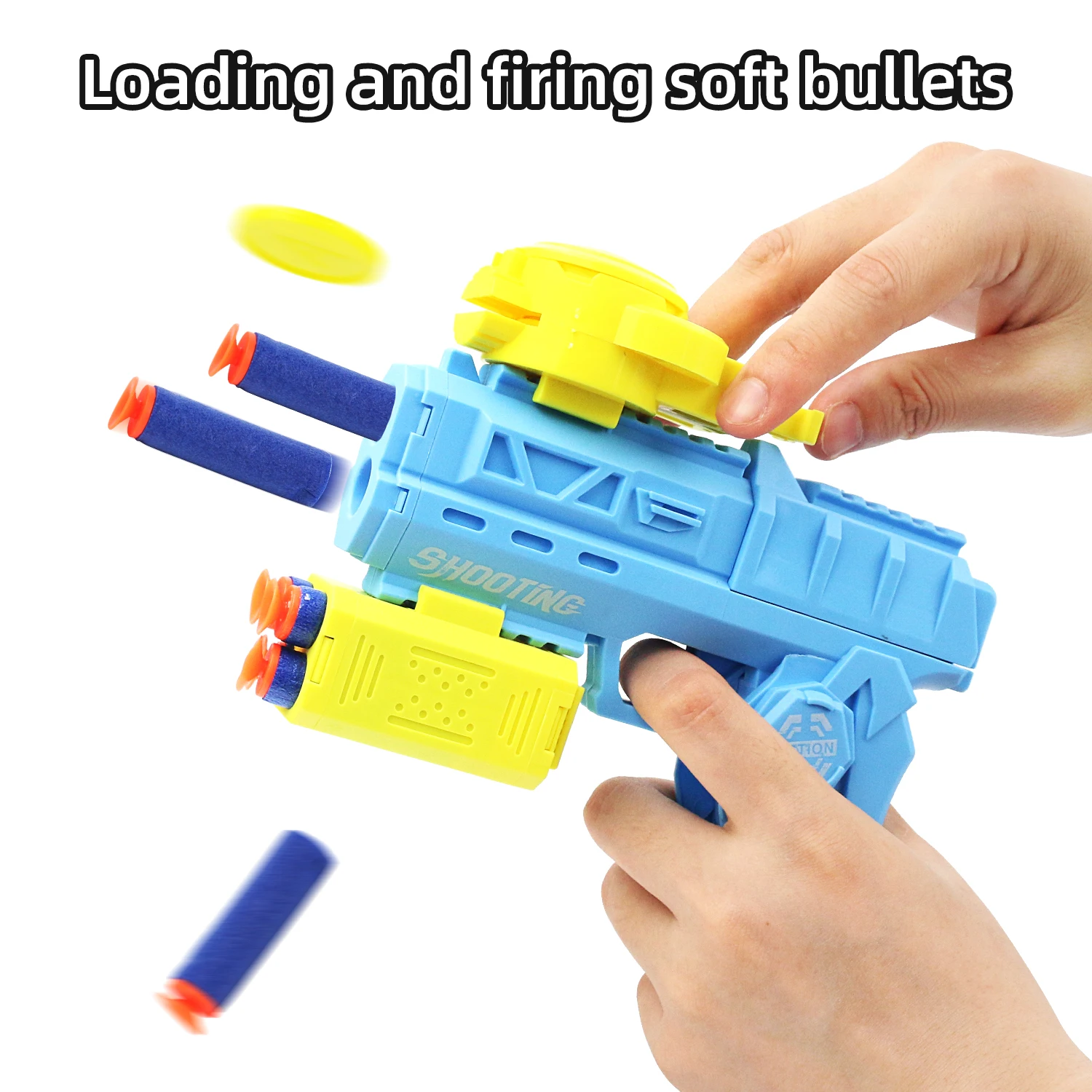 Three in one manual soft bullet gun simulation interactive shooting gun model outdoor interactive toy