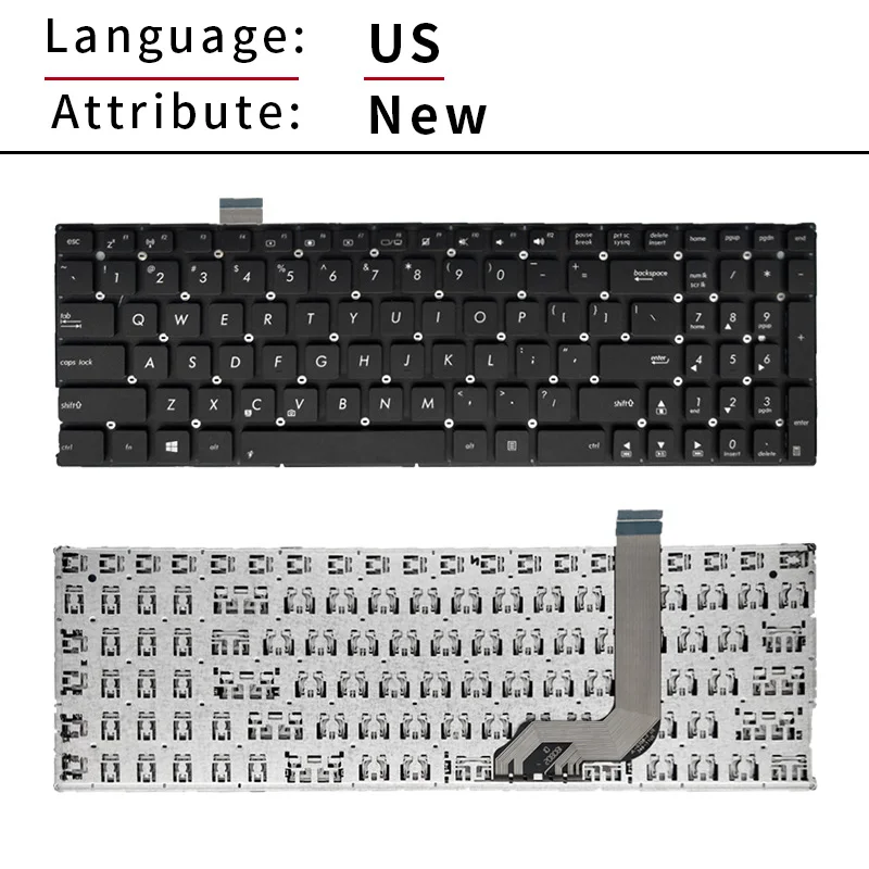 Teclado SP para ASUS X542UR X542UA X542UQ X542UN X580B X542UQR R542U UQ8550 X542 K542 A542 X542U FL8000 A580U F580U V587U