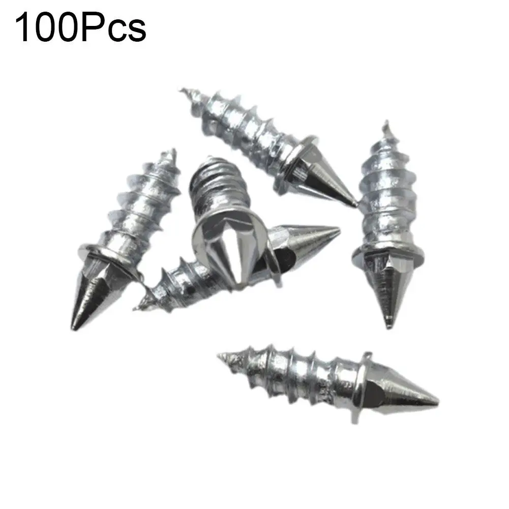 100PCS Universal Winter Auto Tire Anti-Slip Screws Anti-ice Snow Spikes Wheel Studs For Car Motorcycle Bike Accessories