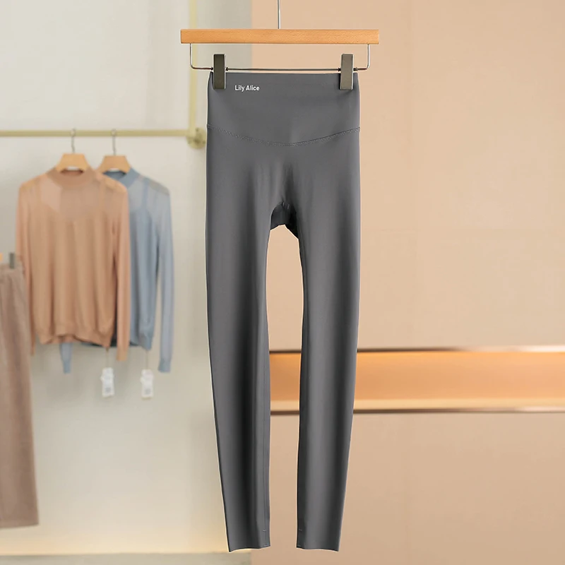 Elastische Yoga-Hose mit hoher Taille für Damen, schmale Passform, Ark Skin Boting, Freizeithose, Bauchkontrolle, hochelastisches Nylongewebe