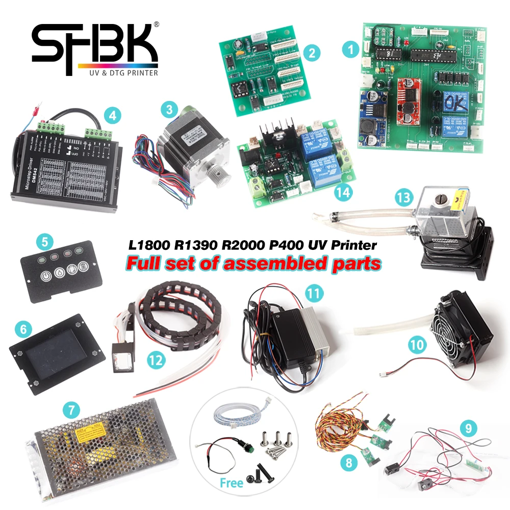 

for Epson L1800 R1390 R2000 DTG printer modification LED UV light using UV ink printing AB FILM DIY assembly kit spare parts