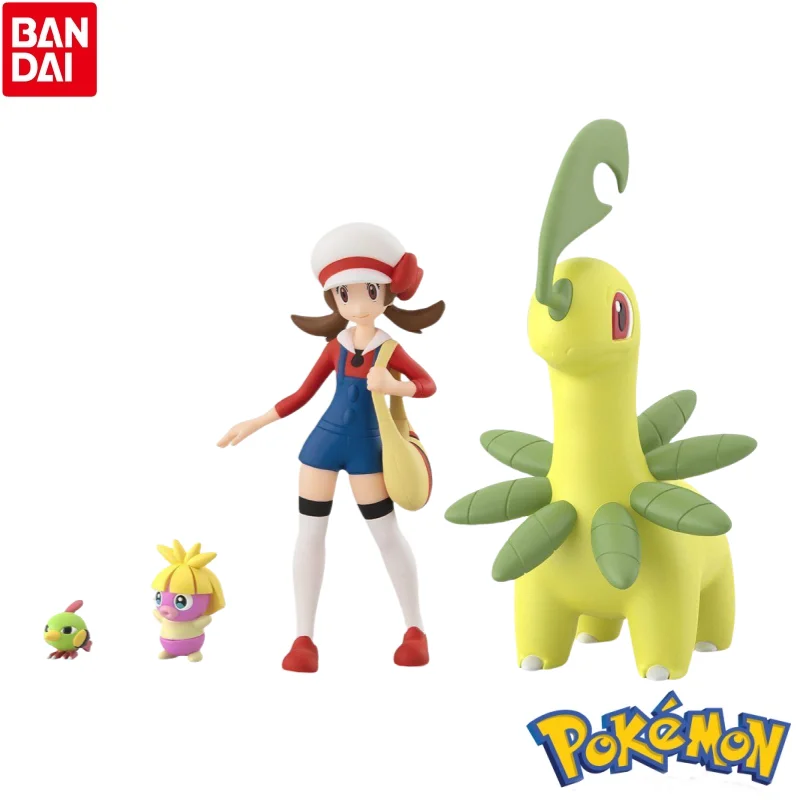 

In Stock Bandai Model Doll Brand New Boxed Pokemon Kotone Chikorita Anime Characters Original Garagekit Collectible Actionfigure