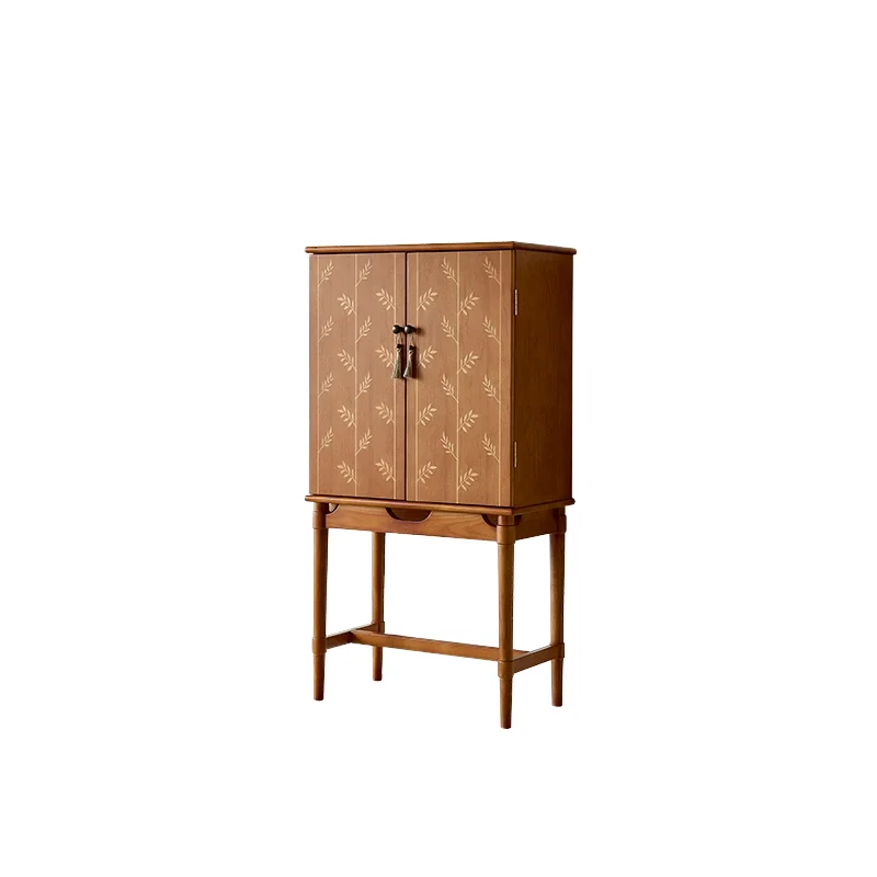 

New traditional solid wood adjustable sideboard, French retro decorative locker in home living room