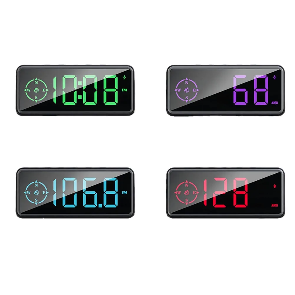 

Compact Head Up Display Motor Overspeed Alarm Car Speed Meter Driving Behavior Analysis Flexible Speed Display
