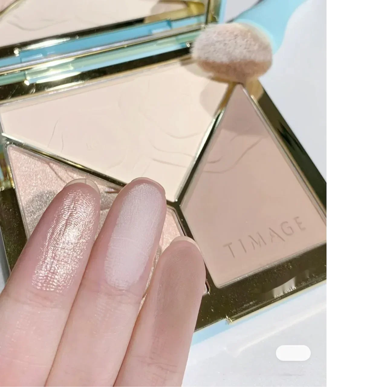 TIMAGE Master High Gloss Repairing Palette Caitang Tang Yi Personally Researched Three-Color One-Piece Matte Glitter Powder Nose