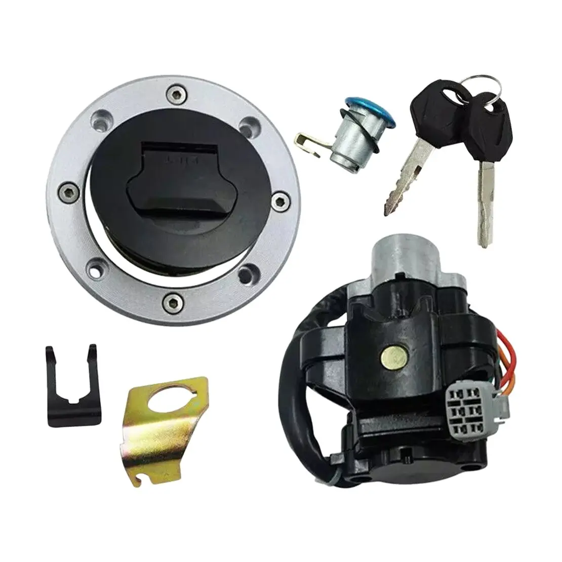 

Ignition Gas Cap Seat Lock Easy installation Fit for Suzuki SV650 GSXR1000 2001 2002