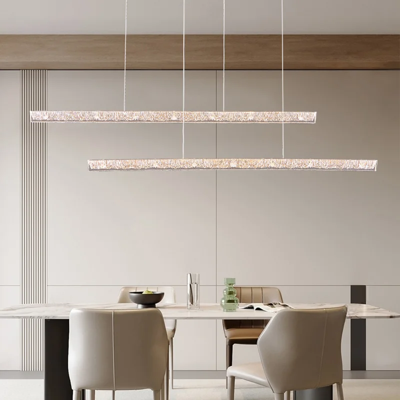 Wohnzimmer Kronleuchter moderne einfache Atmosphäre Wohnzimmer Hauptlicht Eis Riss Licht Luxus Ring Hauptlicht