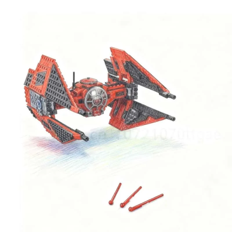 

2025 Interstellar Royal Guard Interceptor Building Block Model Assembly Building Block Series Toys Children's Christmas Gifts