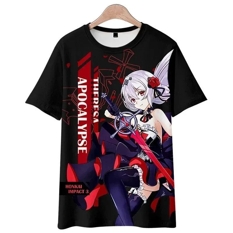 Honkai Star Rail Theresa Apocalypse Cosplay T-shirt, Shorts Traje, Camisa Kimono, Haori Manto, Sportwear, Streetwear, Manga