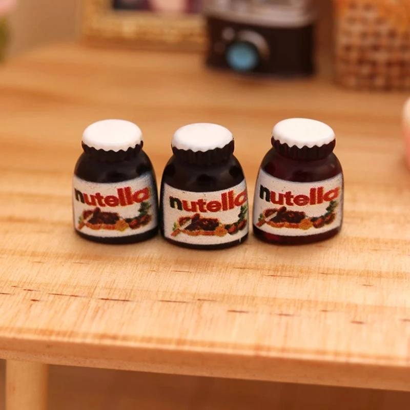 3Pcs 1:12 Dollhouse Miniature Chocolate Sauce Food Model Kitchen Living Scene Decor Toy