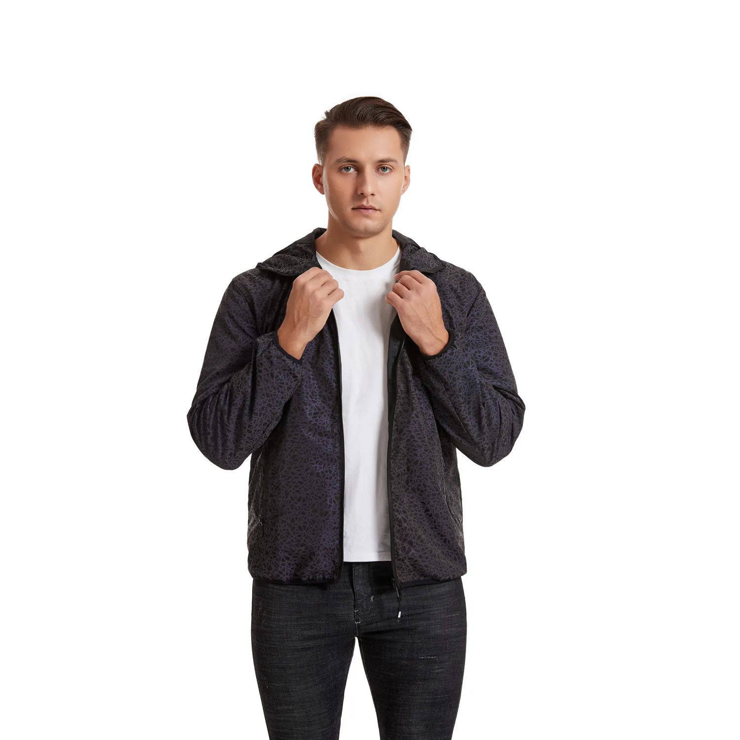 2022 Autumn Winter Colorful Reflective Hooded Jacket Mens Harajuku Hip Hop Night Club Reflect Light Shiny Coats Windbreaker 77 S9e373339c75d40b8b4d1613c54e0d557F