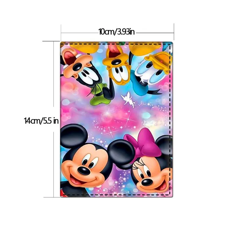 Mickey Minnie Couple Passport Cover Disney Women Men Travel Wedding Card Holder Passport Protective Case Travel Accessories