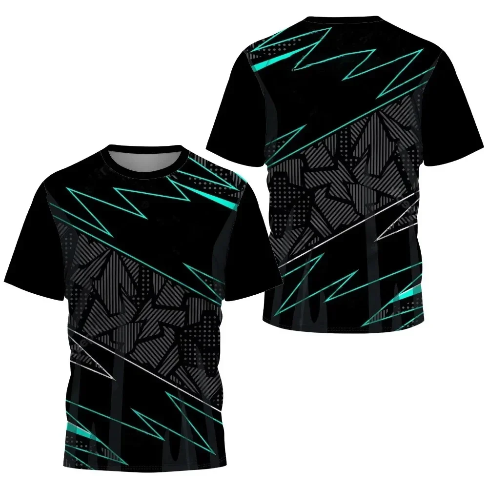 Men's Popular Summer Printed T-shirt, Comfortable Quick-drying Short-sleeved Casual Sports Fashion Shirt