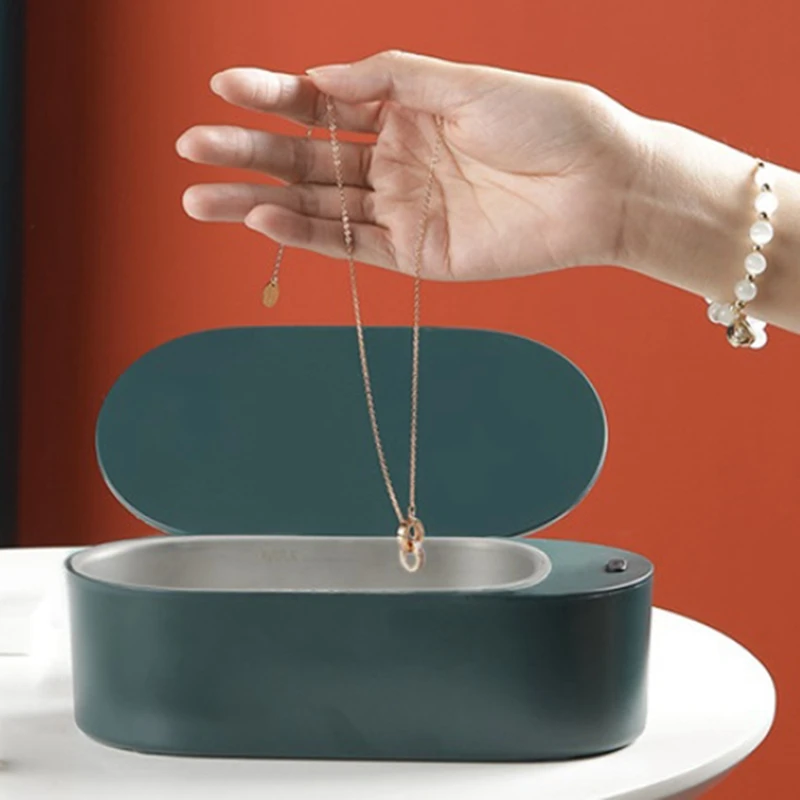 소형 초음파 안경 클리너 초음파 쥬얼리 클리너 기계 고주파 초음파 청소 목욕 EU 플러그 B 내구성