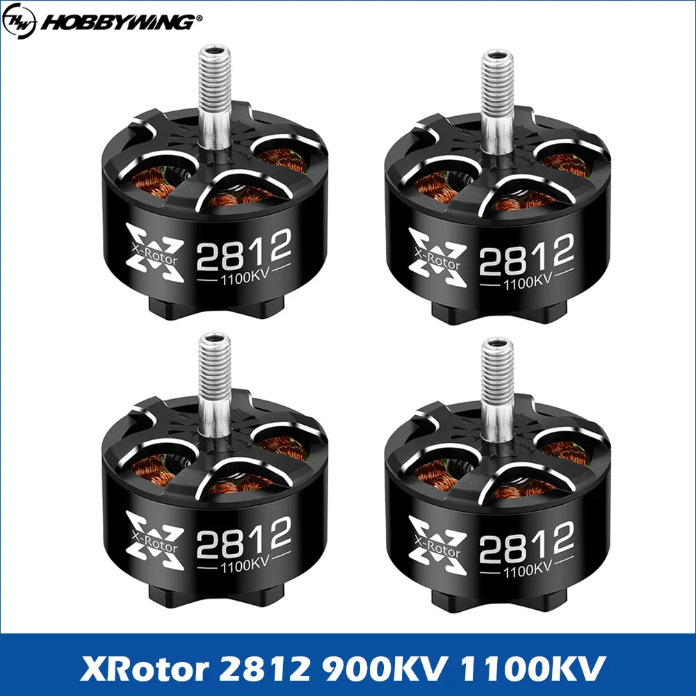 

4pcs Hobbywing X-Rotor 2812 900KV 1100KV Power Function4-6S Brushless Motors For FPV Racing Drone Parts Mini Drone Motor