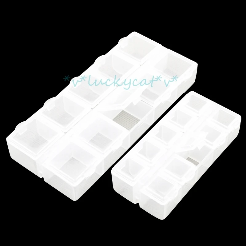 New 10holes Dental Storage Box  with Individual caps for Dental Orthodontic Brackets/Buccal tubes/Bands Parts Case Box