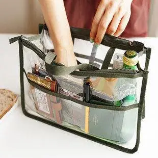 Korean Style Double Zipper Cosmetic Bag Storage Pouch Toothbrush Bag Multi-Functional Transparent Sugar Hand Fruit Color Bag