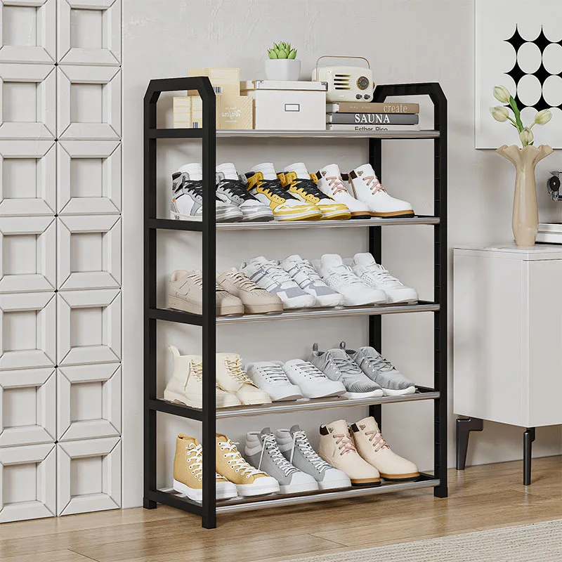 Multi-layer Solid Color Simple Assembly Easy Shoe Rack, Home Entrance Dust-proof Storage Shoe Cabinet, Dormitory Economical Shoe