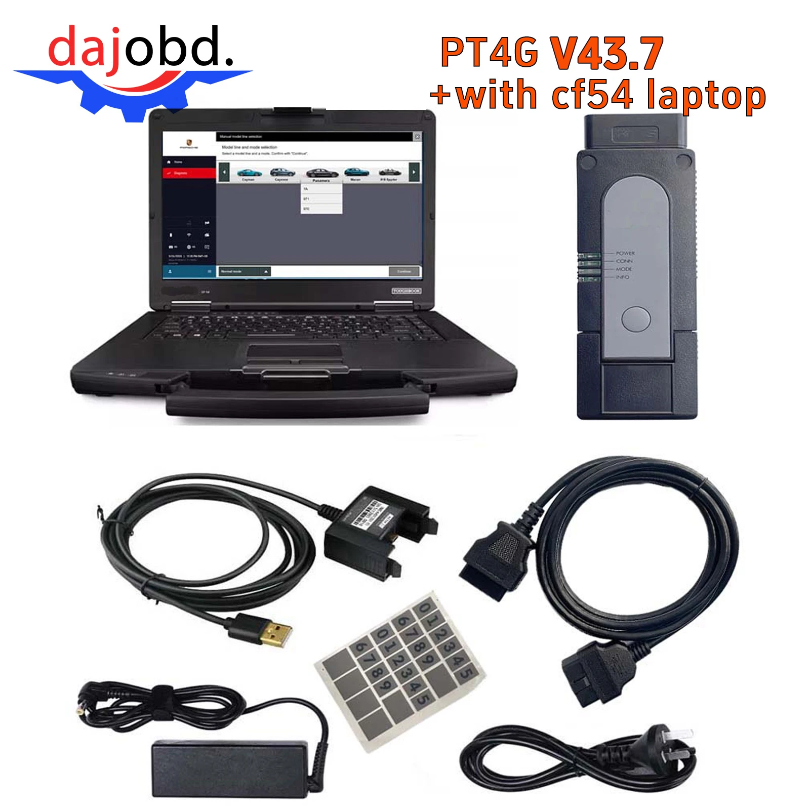 High quality Piwis 4 PT4G V43.7 with laptop, suitable for Por-sche fault diagnosis instrument scanning tool