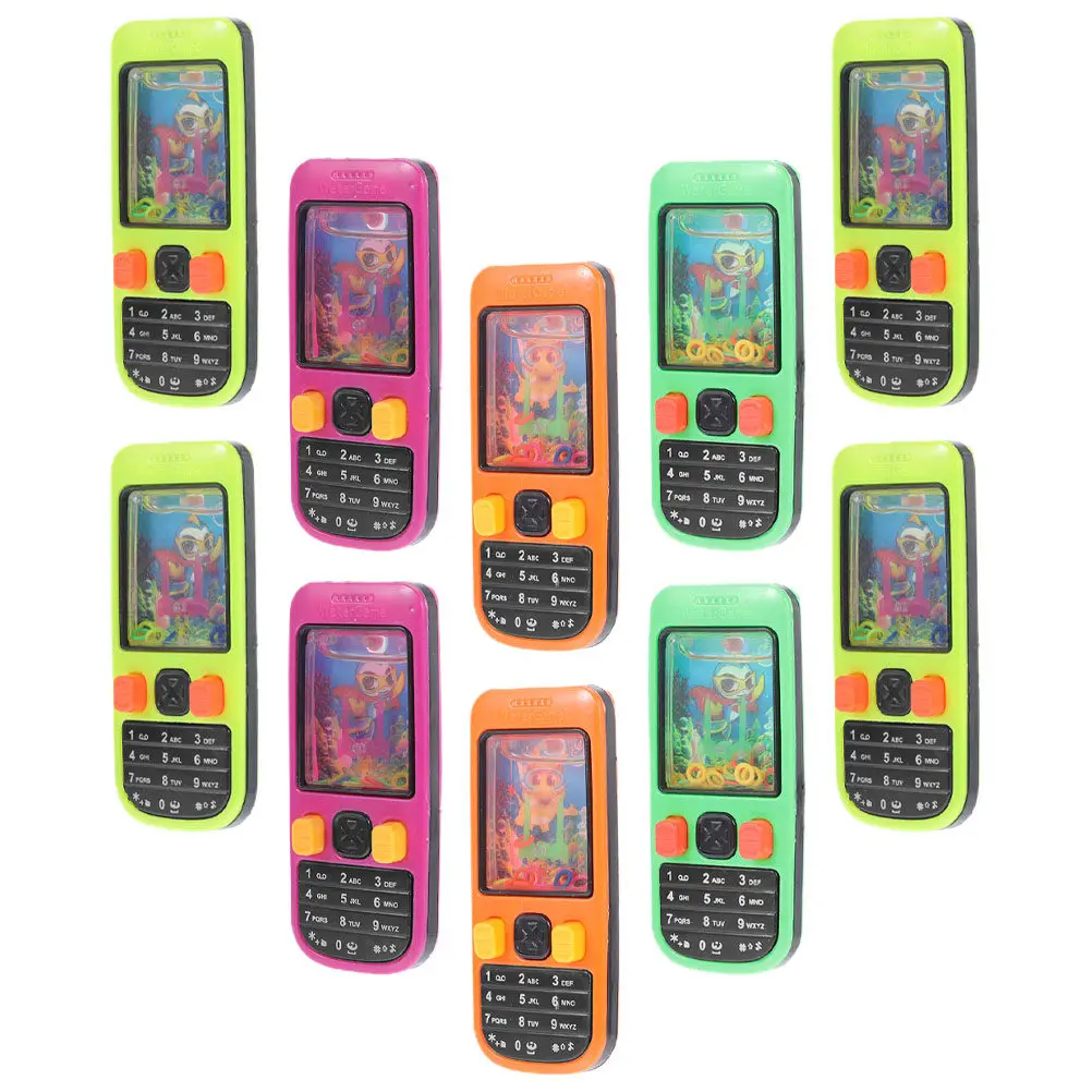 

10Pcs Water Ring Toss Handheld Game Cartoon Design Kids Party Favors Birthday Goody Bag Fillers Handheld Water Game
